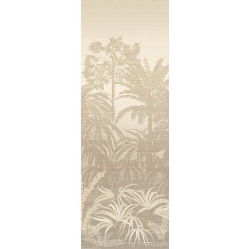 Trópusi mesevilág sejtelmes luxus érzetű megjenésben selymes bézs finom karamell és árnyalt homokszín tónus falpanel