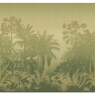   Trópusi mesevilág sejtelmes luxus érzetű megjenésben lágy limezöldből mély olajzöldbe hajló színátmenet falpanel