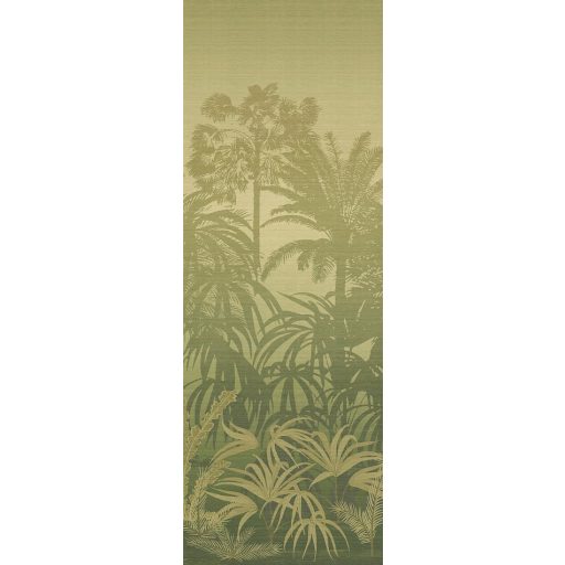 Trópusi mesevilág sejtelmes luxus érzetű megjenésben lágy limezöldből mély olajzöldbe hajló színátmenet falpanel