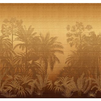   Trópusi mesevilág sejtelmes luxus érzetű megjenésben aranybarna mély karamell és mézsárga tónus falpanel