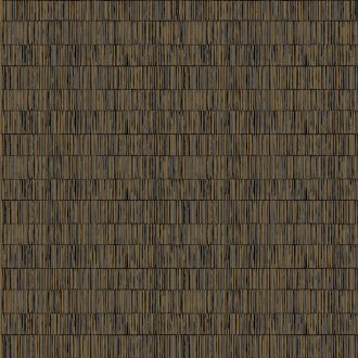   Akár egy japán teakert - részletgazdag bambusz/bambuszfüggöny mintázat kékesszürke acélkék antracit és arany tónus tapéta