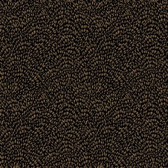   Hipnotikus hatású apró elemekkel kialakított organikus hullámminta fekete/antracit és bronz tónus finom fény tapéta