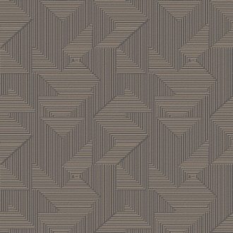   Koncentrikus geometriai formák - a hieroglifák modern interpretációja grafitszürke/szürkésbarna és arany tónus tapéta