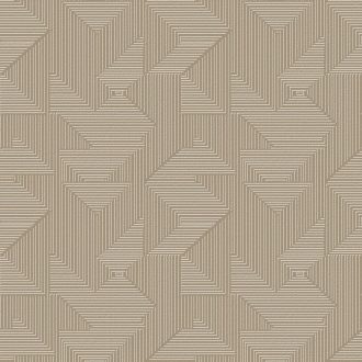   Koncentrikus geometriai formák - a hieroglifák modern interpretációja meleg mokkabarna és krémszín tónus tapéta