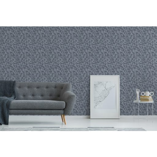 Grandeco Elune EN3501 Grafikus geometrikus sík és térbeli idomok 3D kék árnyalatok tapéta