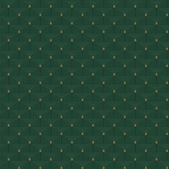   Geometriai fókuszpont - Kisméretű izgalmas elrendezésű szögletes formák mintája smaragdzöld zöld és arany tónus tapéta