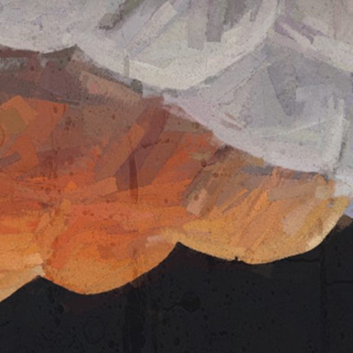 Pompás megjelenésű mágikus darvak lenyűgöző életképe mustársárga fehér szürke fekete és piros tónus falpanel