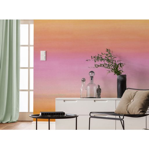 Kivételesen vidám hangulat a színek átható erejével színátmenetes panoráma sárga narancs rózsaszín és türkizzöld tónus falpanel