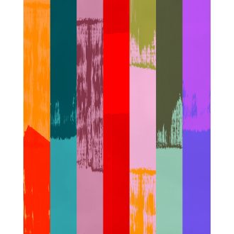   Élénk színek és csíkok bravúros életteli összjátéka sárga piros lila és sokszínű tónus falpanel