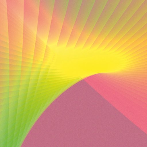 Lenyűgöző háromdimenziós absztrakt illúzió "falra teremtve" pink rózsaszín napsárga zöld kék és lila tónus falpanel