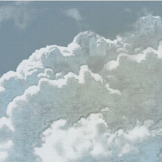   Finom felhőtenger gomolyog végig a vintage design-on kék szürkéskék felhőkék és fehér tónus falpanel