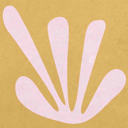 Stilizált növényi és virágmotívumok játékos panorámája sárgásbarna barna fehér és rózsaszín tónus falpanel