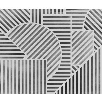   Határtalan játék a vonalakkal! Kissé absztrakt változatos elrendezésű installáció fehér szürke és fekete tónus falpanel