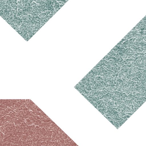 Határtalan játék a vonalakkal! Kissé absztrakt változatos elrendezésű installáció fehér zöld rózsaszín és sokszínű tónus falpanel