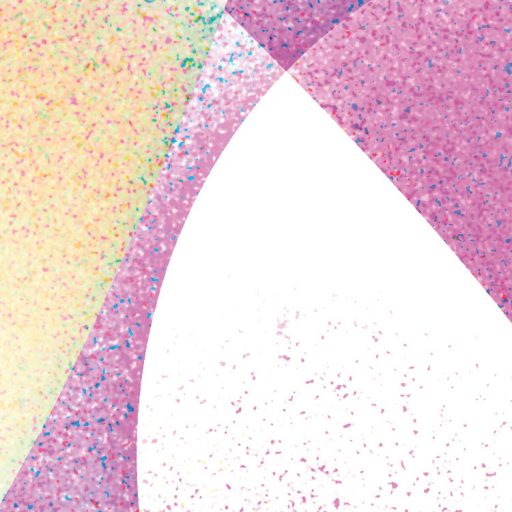 Folyékony organikus formák álomszerű absztrakt mintája fehér pink irizáló lila pasztell türkiz és halvány arany tónus falpanel