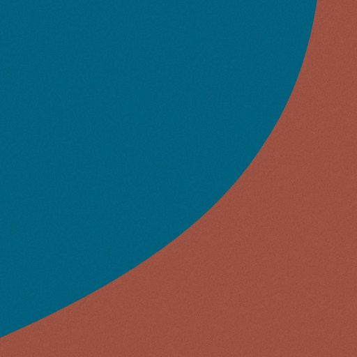 Alul görbülő párhuzamos színsávokból álló retro hangulatú vintage design mélykék terrakotta okkersárga és sokszínű tónus falpanel