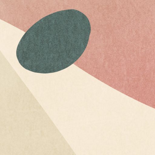 Lágy organikus formákból (amőba) építkező organikus absztrakt design bézs/homok zöld korall rózsaszín és türkiz tónus falpanel