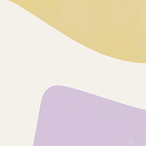 Organikus biomorf formákból álló - korallszerű - absztrakt design fehér levendula és orgonalila aranysárga és bézs/homok tónus falpanel