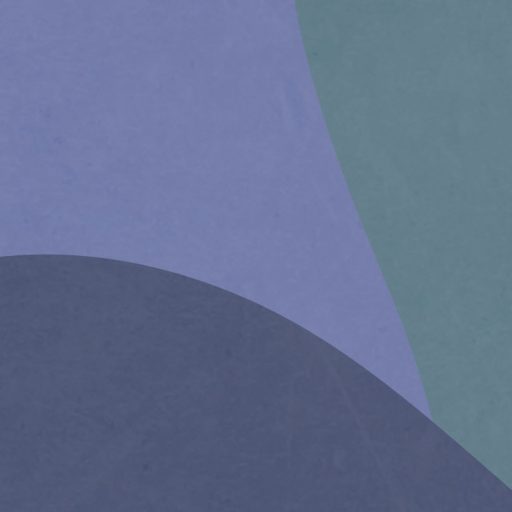 Álomszerű modern tájkép stilizált fákkal és holdfénnyel lila kék sárga zöld és rózsaszín tónus falpanel