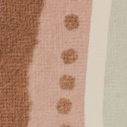 Különböző méretű és formájú stilizált levelek absztrakt mintája bézs barna és rózsaszínes-terrakotta tónus falpanel