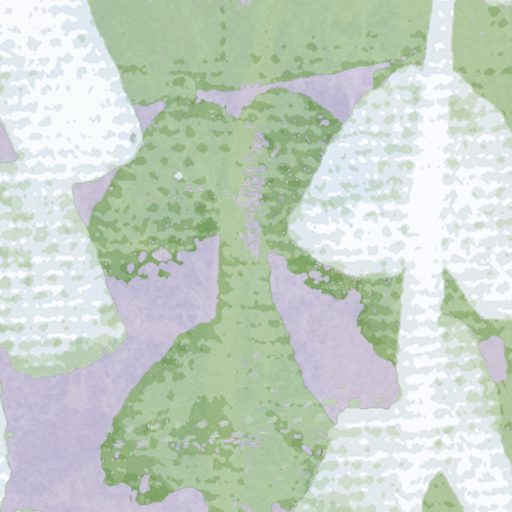 Légies japán ihletésú stilizált szomorúfűz motívum pasztell lila fehér és zöld tónus falpanel