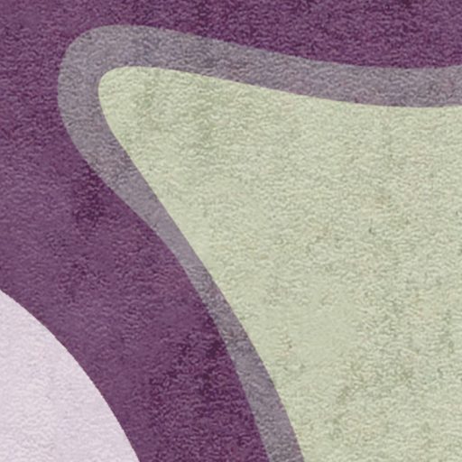 Retro a 70-es évek stílusát idéző absztrakt geometrikus mintázat szürke mélylila okker halvány türkiz zöld és bézs tónus falpanel