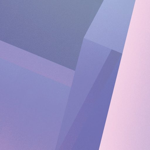 Holografikus 3D absztrakt geometrikus digitális művészeti alkotás rózsaszín kék lila fehér és türkiz tónus falpanel