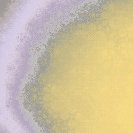 Organikus sejtszerkezetű formákból építkező absztrakt design meleg lágy sárga és levendula-szürke árnyalatok falpanel