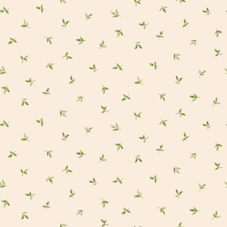 Nyugtató derűs esztétika - Hulló levelek bájos mintája bézs/szürkésbézs és zöld tónus tapéta