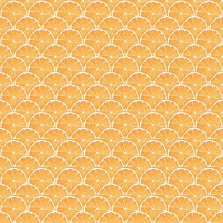 Art Deco stílusban egymásra helyezett citromkarikák narancssárga és fehér tónus tapéta