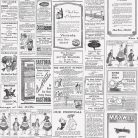 Régi újság hirdetések és karikatúrák kollázsa fehér és fekete tónus tapéta