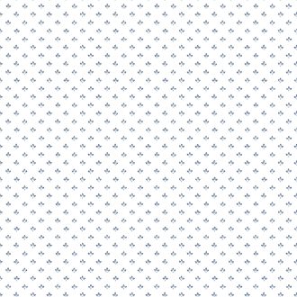  Minimalista és miniatűr háromlevelű minta fehér tengerészkék és világoskék tónus tapéta