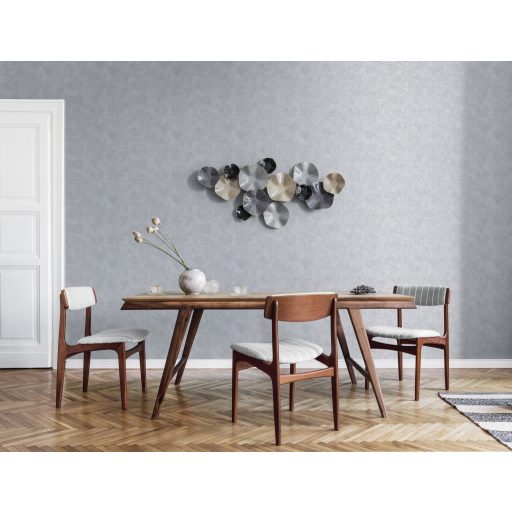 Betonfal amely sohasem alszik! Extrém csillogású és fénylő minta szürke kék/szürkéskék és ezüst tónus fémes hatás tapéta