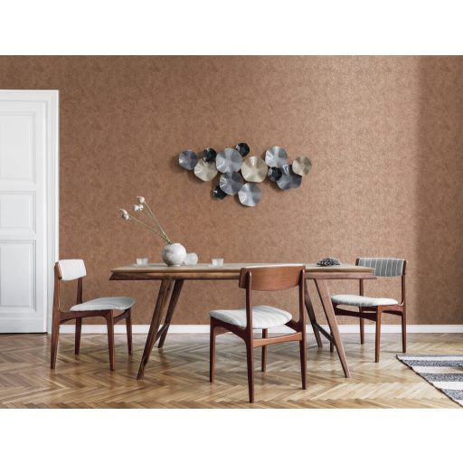 Betonfal amely sohasem alszik! Extrém csillogású és fénylő minta bronzbarna vörösrézréz és bronz tónus fémes hatás tapéta