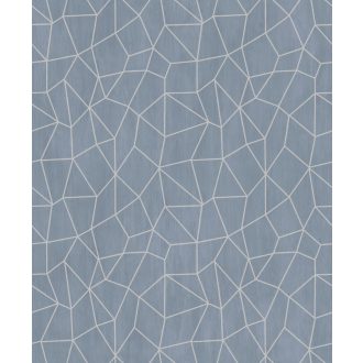   Pókhálóként szétterülő csillogó vonalak absztrakt hálózatmintája hűvös acélkék és jeges ezüst tónus fémes hatás tapéta