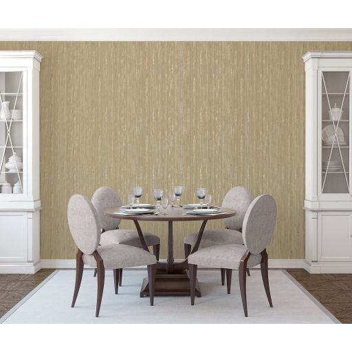 Szórt szemcsék és aranyló vonalak pompás fényjátéka bravúros struktúrminta barna aranyló-homok ezüst és arany fémes hatás tapéta