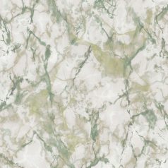   Visszafogott és klasszikus hangulatú márvány mintázat törtfehér szürke szürkésbézs és zöld tónus tapéta