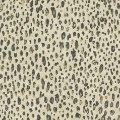  Kortárs leopárd minta tintafolt jellegű megjelenítésben bézs barna szürke antracit és arany tónus tapéta