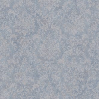   A dimenziók ura! Elképesztő háromdimenziós trendi damaszt motívum kék szürkéskék és ezüst tónus fémes mintarészletek tapéta