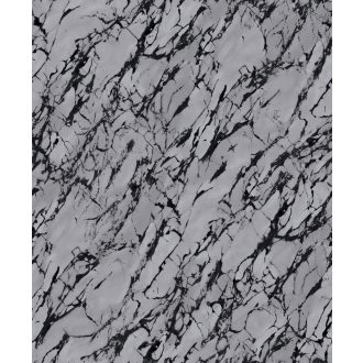   Márványba öntött drámai élmények! Valósághű ábrázolású design szürke ezüstszürke és antracit tónus fémes hatás tapéta