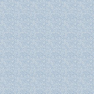   Kifejezetten nőies finom virágminta a kecsesség botanikai szinonímája lágy kék és fehér tónus tapéta