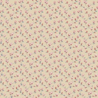   Magnóliavirágzás finom és elegáns megjelenítése bézs/barna rózsaszín korall és kék/szürkéskék tónus tapéta