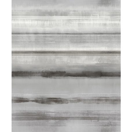 Árnyalt vízszintes csíkozású akvarell festésű minta - egy igazi skandináv fehér szürke ezüstszürke és antracit tónus finom fény tapéta