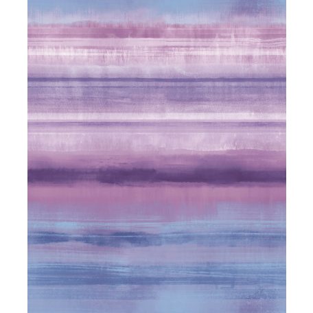 Árnyalt vízszintes csíkozású akvarell festésű minta - egy igazi skandináv krémfehér pink lila kék és bordó tónus finom fény tapéta