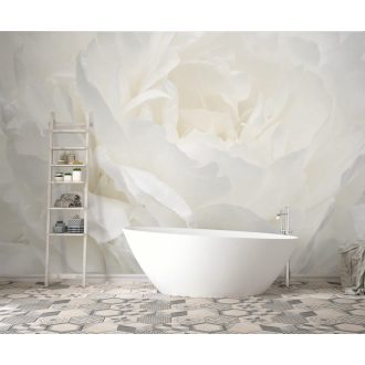   Elképesztő méretű virágzó rózsa/rózsaszirom törtfehér bézs szürke és szürkésbézs tónus falpanel