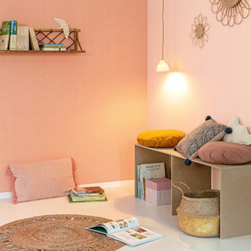 Caselio Escapade/Green Life 101574020  UNI METALLISSÉ Egyszínű strukturált textil puder rózsaszín fémes hatás tapéta