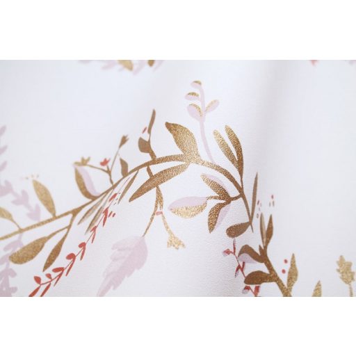 Caselio Green Life 101684026 HARMONY Natur levélfonat koszorúba kötve krém bézs arany rózsaszín tapéta