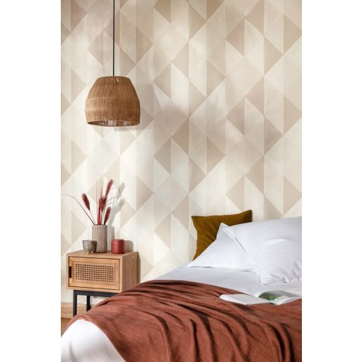 Caselio Green Life 101701021 PLENITUDE Geometrikus díszítőminta krém bézs barna arany tapéta