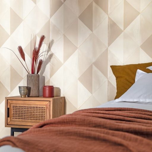 Caselio Green Life 101701021 PLENITUDE Geometrikus díszítőminta krém bézs barna arany tapéta