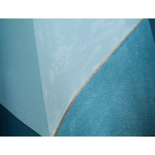 Caselio Green Life 101706027 PLENITUDE Geometrikus díszítőminta szürke szürkéskék kék árnyalatok arany tapéta